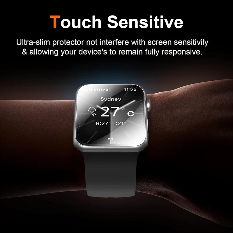 Película de hidrogel para Apple Watch, Protector de pantalla para iwatch series Ultra 10, 9, 8, 7, 6, SE 5, 46MM, 44MM, 45MM, 42MM, 41MM, 40MM, 49MM, 38MM, 5 unidades