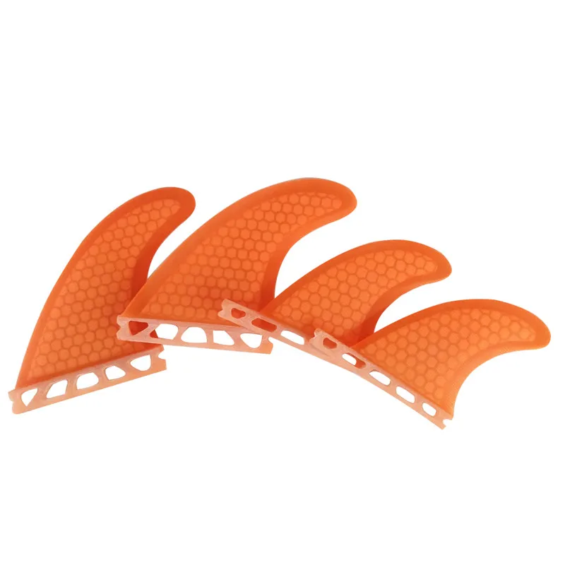 

UPSURF FUTURE Fins Single Tabs Fin G3+GL Orange Color Surf Board Honeycomb Fin Quad Fin Set Surfing Accessories S+GL Surf Fins