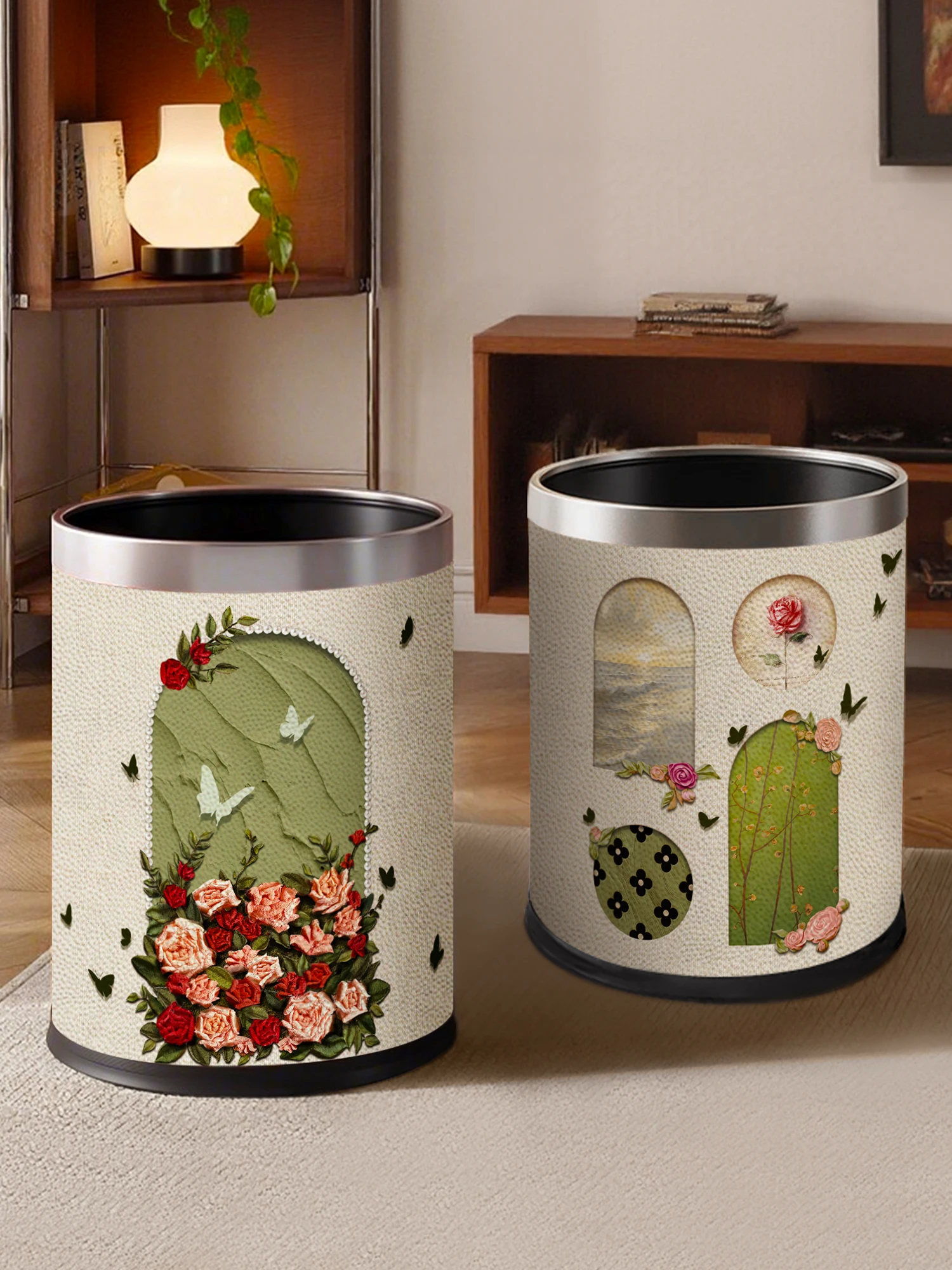 

Большая двухслойная корзина для хранения в ретро-стиле для дома: для гостиной, кухни, спальни, ванной комнаты