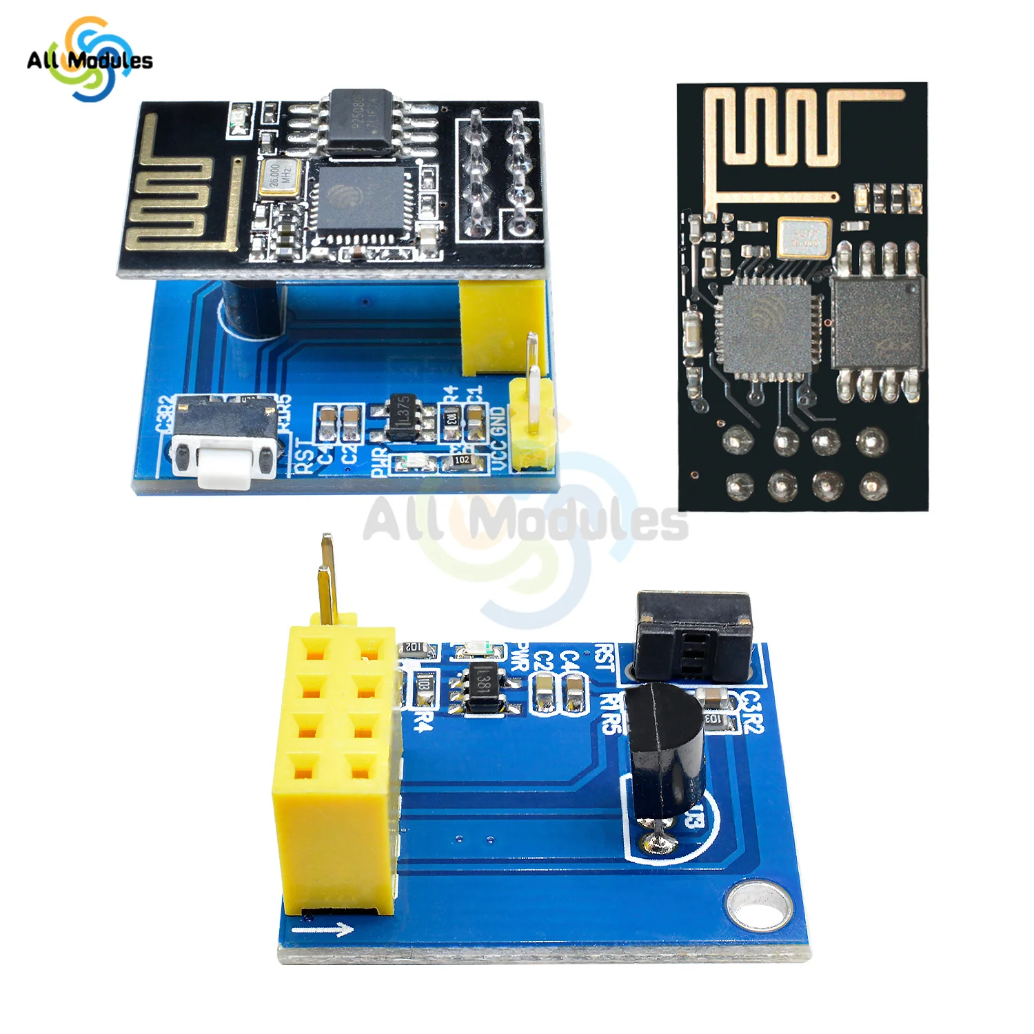 ESP-01/ESP-01S ESP8266 DS18B20 Temperature Sensor module NodeMCU Adapter Board for Arduino R3 IOT Wifi Wireless Board Kit