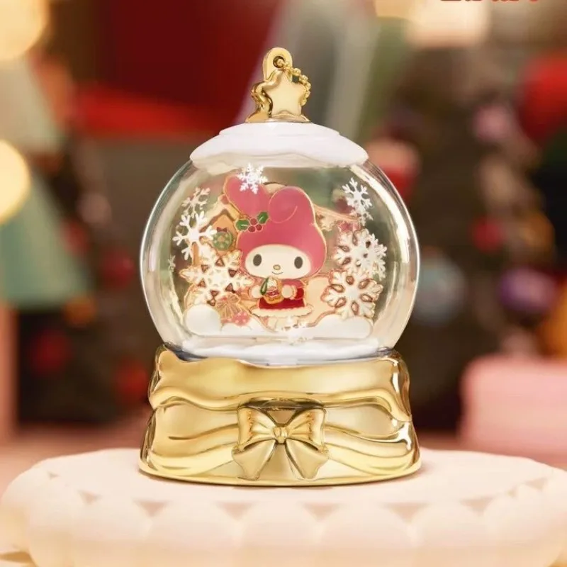 MINISO SANRIO 헬로 키티 쿠로미 마이 멜로디 시나모롤 폼폼푸린 포차코 만화 크리스마스 소원 공 크리스탈 볼 신제품