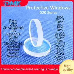 D20 Series Fiber Laser Protective Windows Lens 1064nm Fused Quartz Coating For CQWY QILIN Relfar Au3tech Laser Welding Gun Head