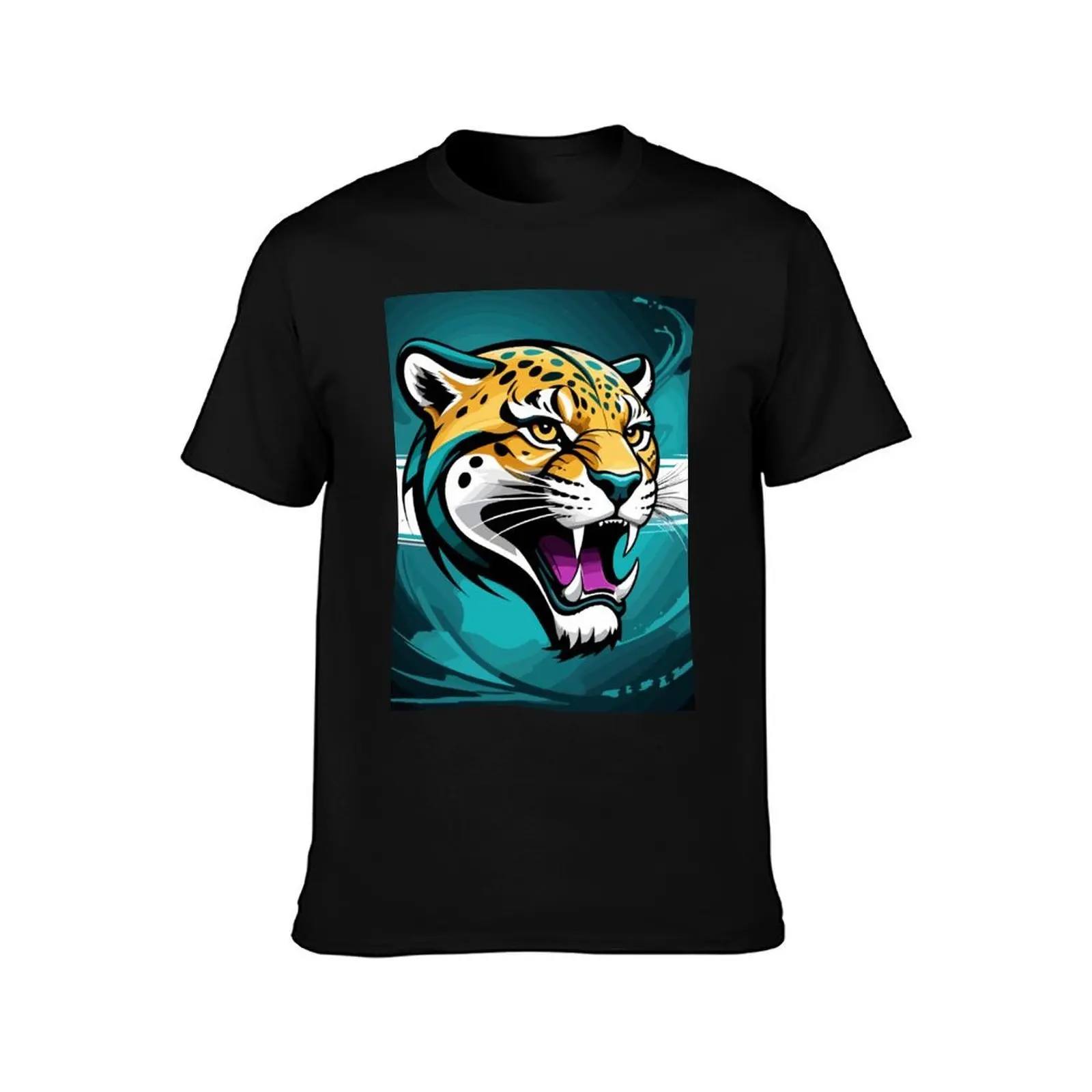 Roaring Jaguars: Unleash the Beast Within T-Shirt, Summer Casual Cotton Tee, Oversized Streetwear Tops, Vintage Graphic Print