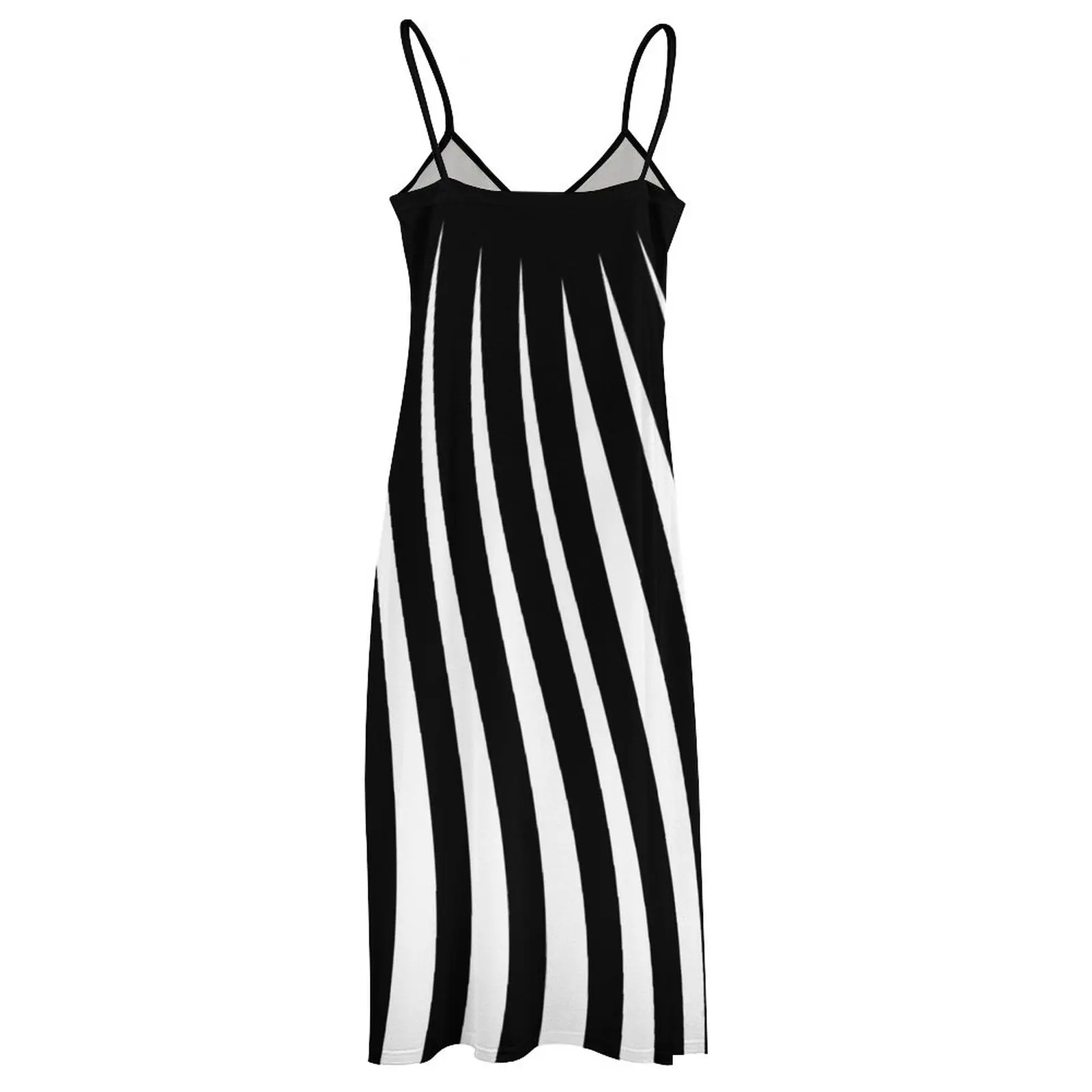 Black and White Irregular Stripes Sleeveless Dress dresses summer Women long dress dresses for women