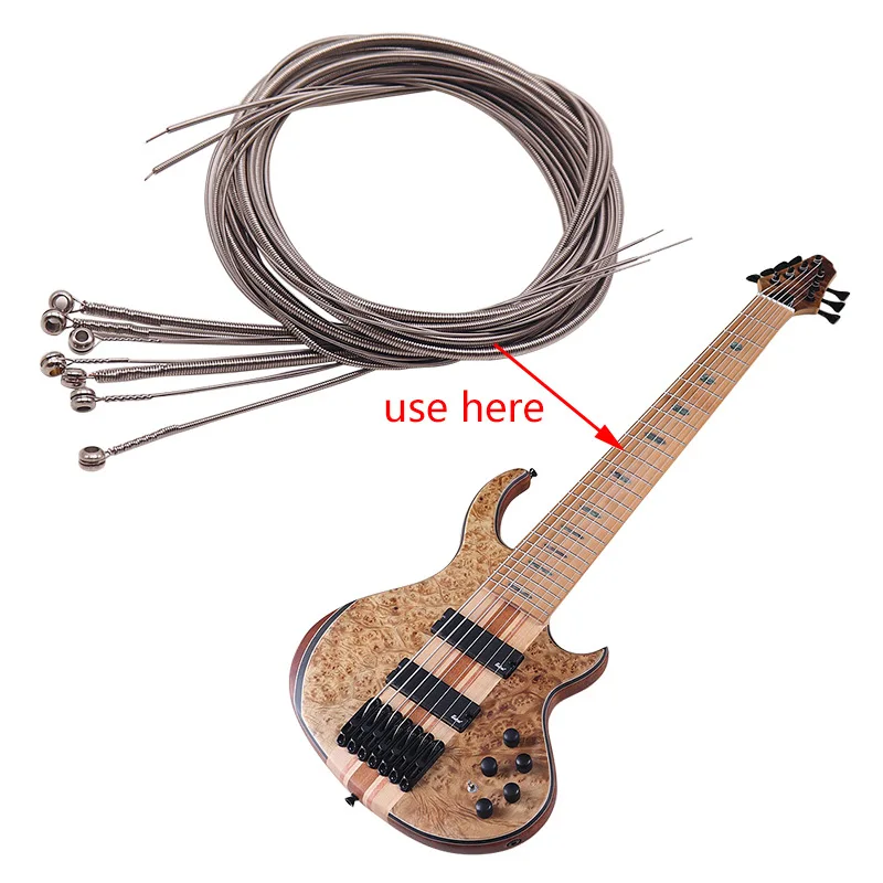 7-string Nickel Electric Bass Strings Special Silvery Sturdy Durable Exquisite Electric Bass Chord‌ Musical Instrument Accessory