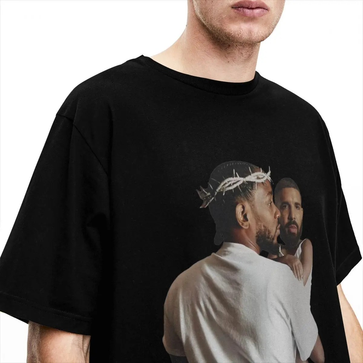 Kendrick Lamar Holding Baby Drake for Men Women T Shirt Apparel Tee T-Shirts Cotton New Arrival Clothes