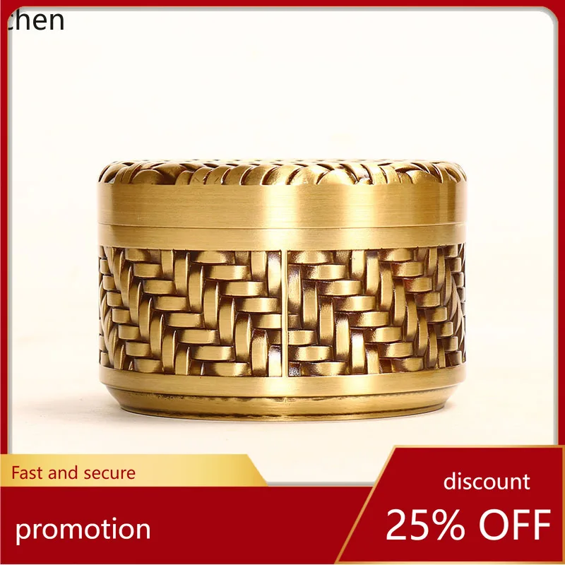 

Cz metal copper storage jar - distressed antique style gift ornament