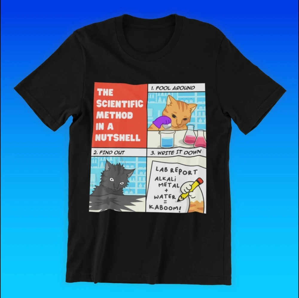 The Scientific Method T-shirt Funny Science Shirt Chemistry Teacher Gift Biology Shirt Men's T-shirts for Summer Unisex