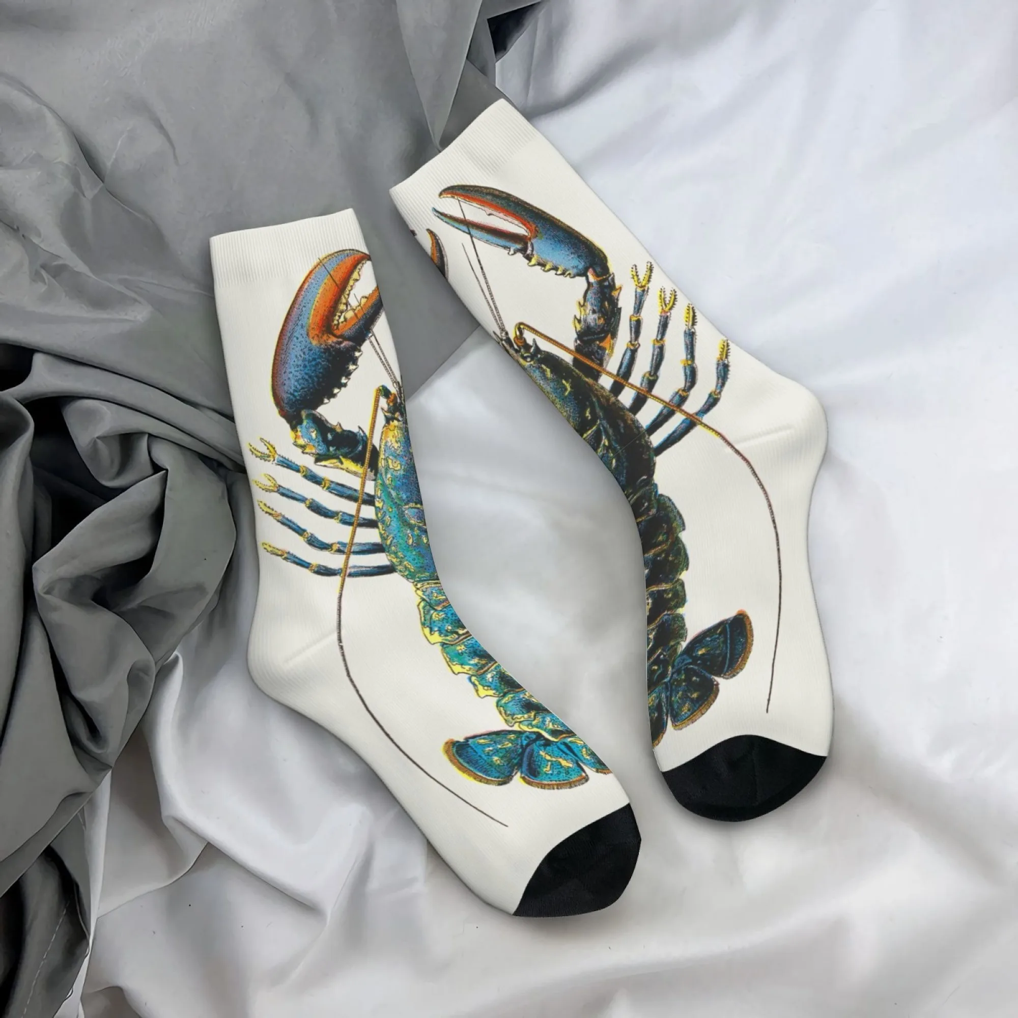 

Novel Funny Lobster Socks Retro Casual Fashion Men's Socks Comfortable Breathable Crazy Street Hip-Hop Happy Socks Party Gift