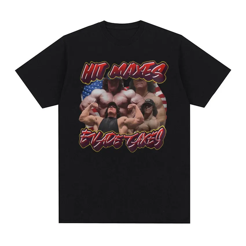 2025 Hit Maxes Evade Taxes Meme 100% Pure Cotton T Shirt for Men Women Funny Raccoon Graphic Men's Fashion Retro Oversized Y2k