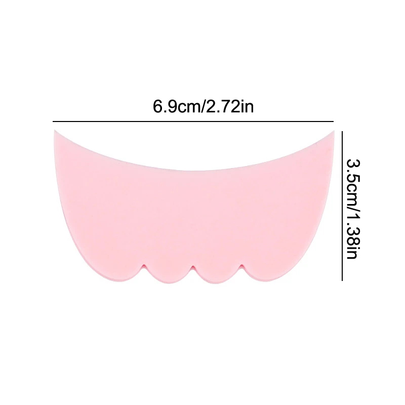 1PC Pink Silicone Eyelash Extension Pad Multi-functional Eyeliner Stencil Drawing Eyeliner Eyelash Lipstick Auxiliary MakeupTool