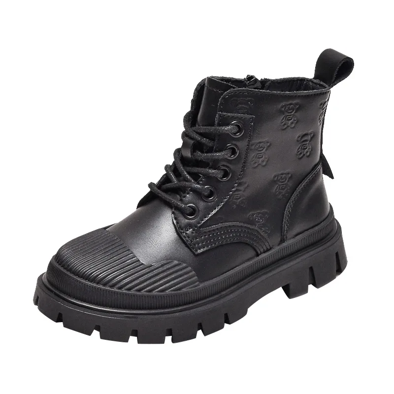 Genuine Leather Children Boots Waterproof Fashion Boys & Girls Kids Casual Shoes Size 26-37