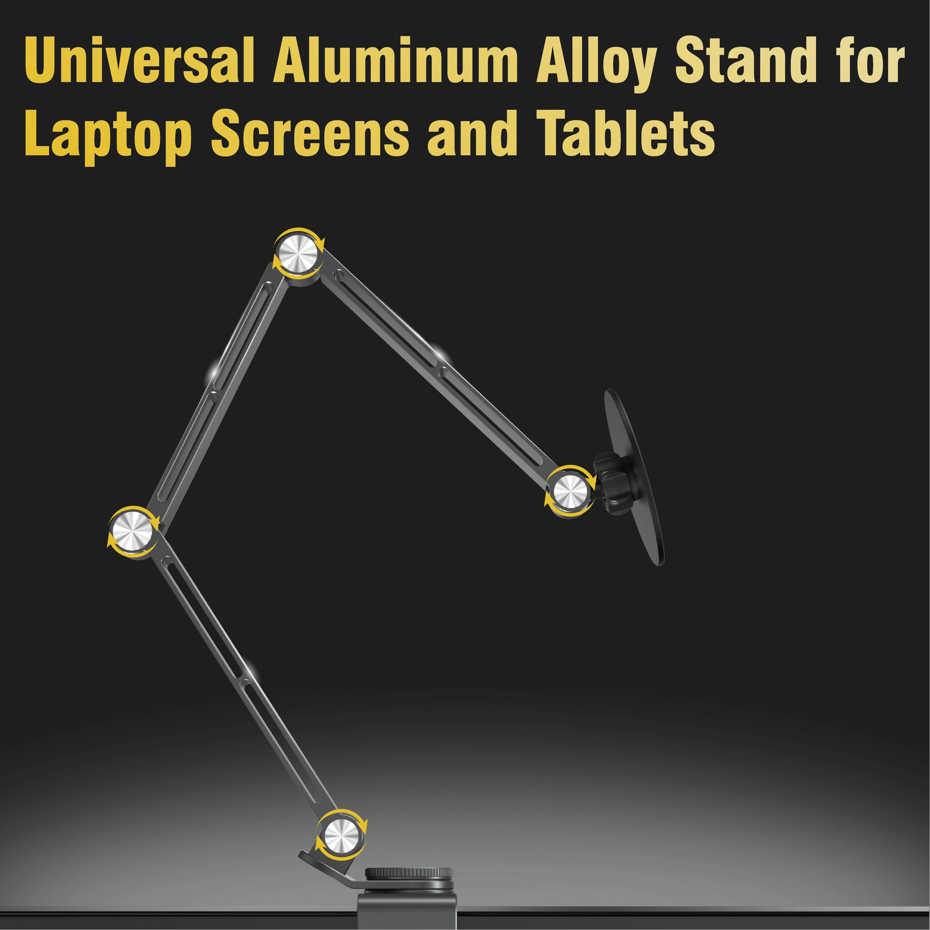 Artpowers Magnetic Adjustable Stand For Portable Monitor Tablet iPad Foldable Aluminum Universal 360 Degree Rotation for 11-18''