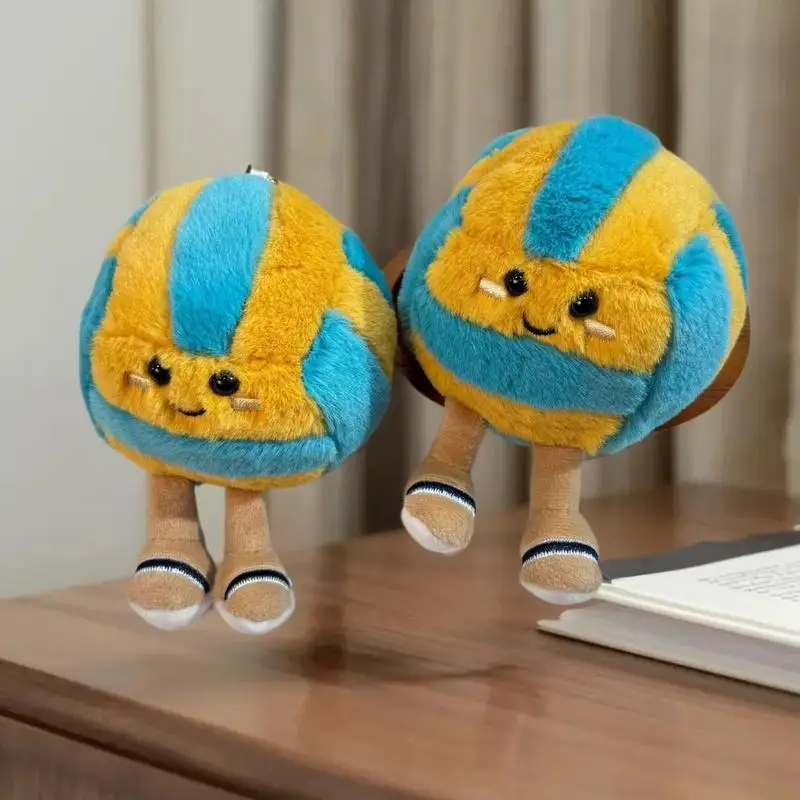 Soft Plush Cartoon Volleyball Toy, Fun Sports-Themed Keychain and Bag Decor