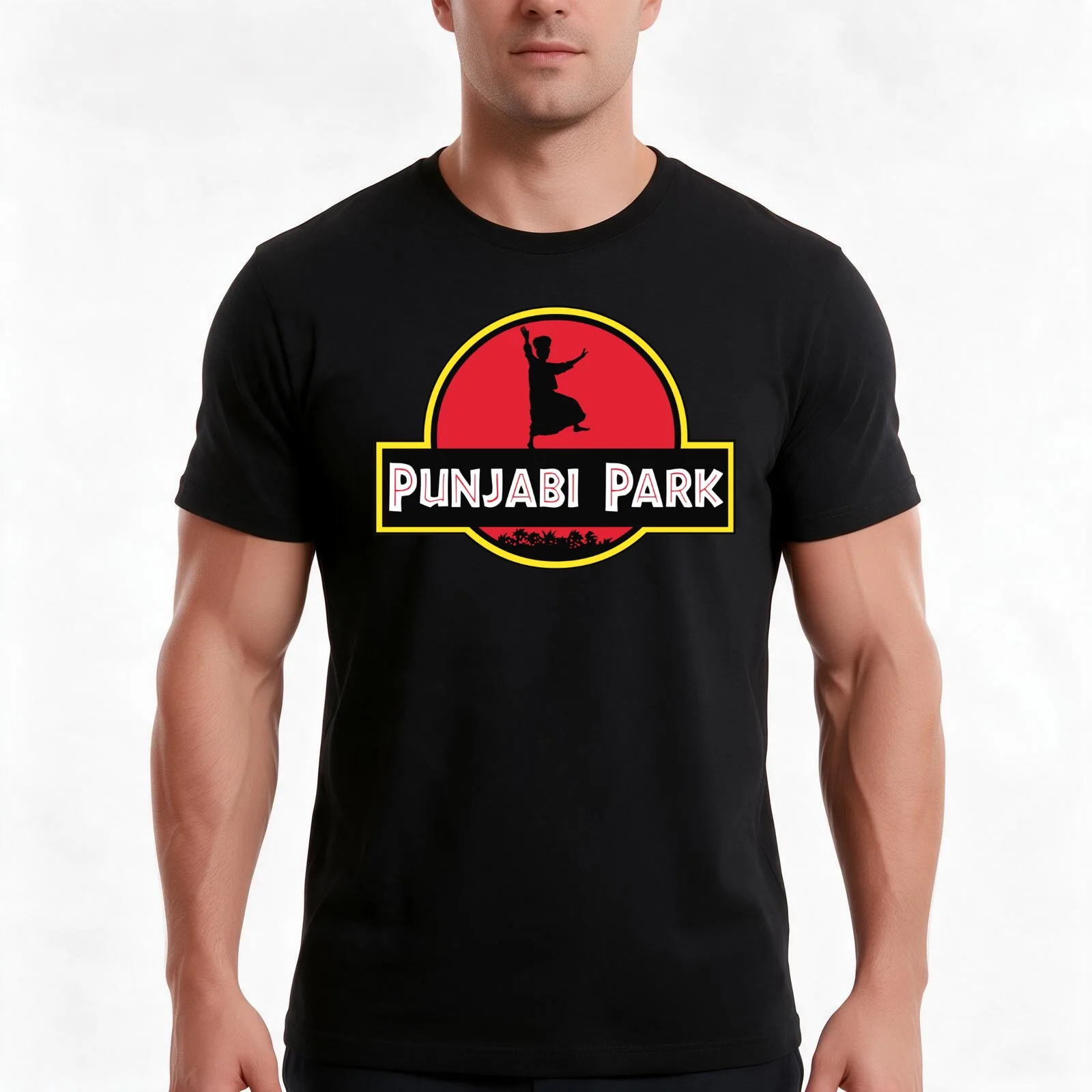 Punjabi Bhangra Dancer T-Shirt, Summer Casual Cotton Tee, Oversized Streetwear Tops, Vintage Graphic Print, Unisex Men Women