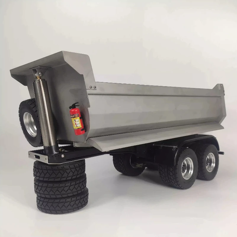 1/14 Scale Dump Truck Bed Aluminum Alloy Truck Bed with Remote Control Hydraulic Lifting DIY Remote Control Truck Accessories