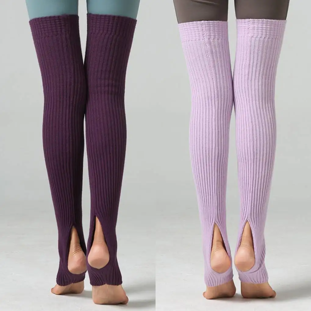 Calcetines largos sin pies para mujer y niña, calentadores de piernas, medias de Ballet, baile, otoño e invierno, 1 par