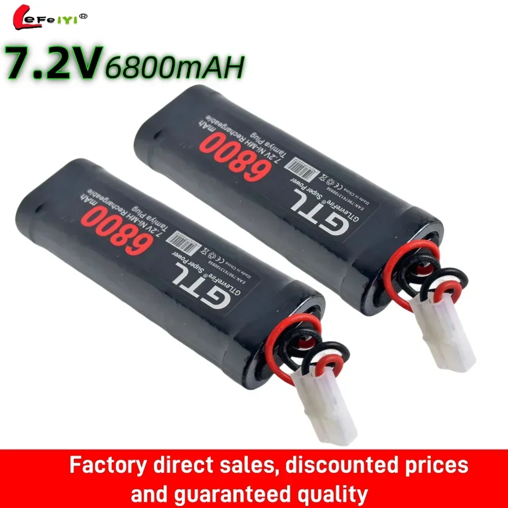 New 7.2V Battery 6800mAh NiMH Battery Pack RC Car Truck Bugibot Tank Ni Mh Batterias Grey Dinner Power Supply Nimh 7.2v Tamiya