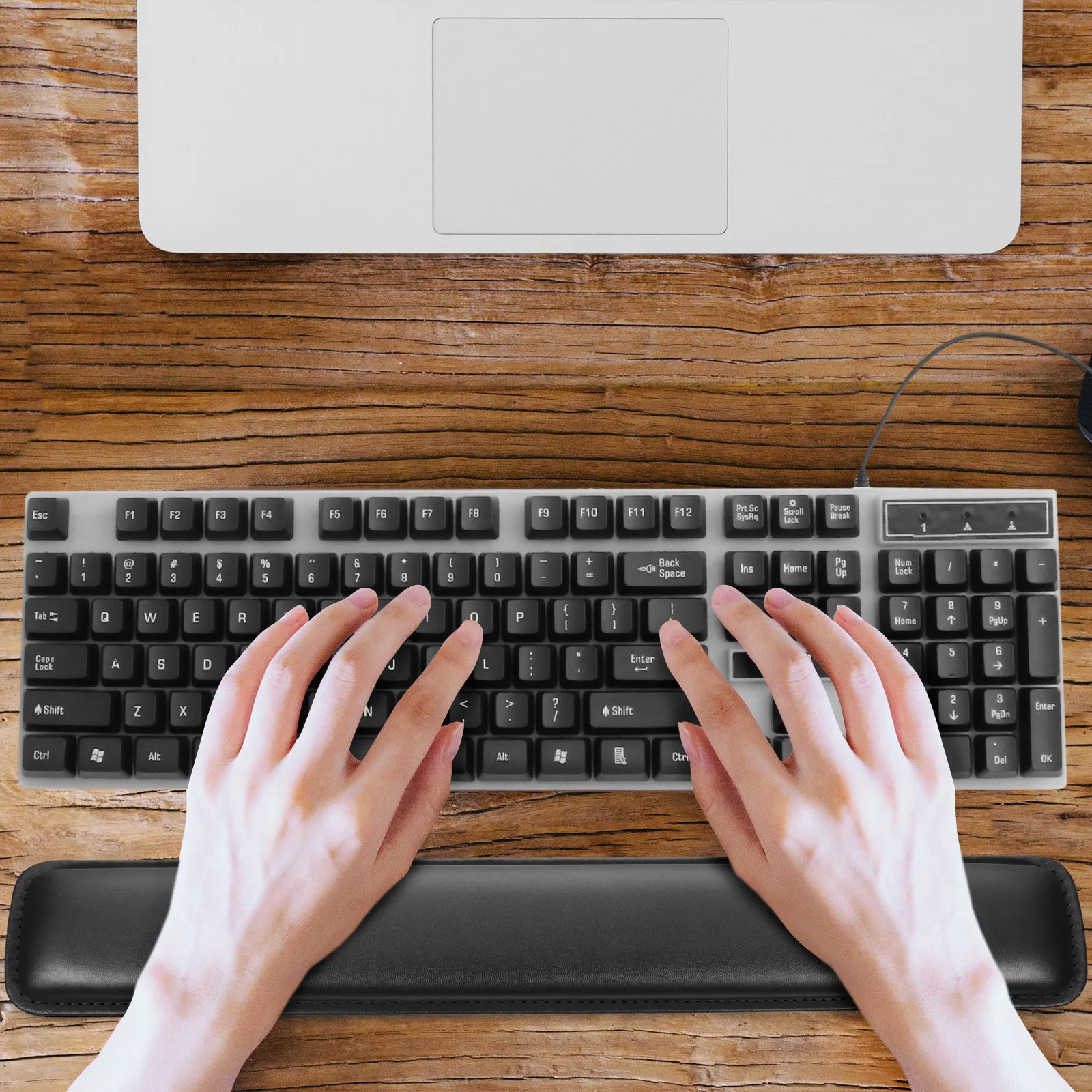 Ergonomic Wrist Rest for Keyboard Anti-Slip Stable Pad Comfortable Support Long Hours Typing Gaming Wrist Pain Relief
