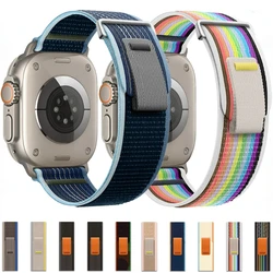 Trail Loop Strap for Apple Watch Band Ultra 49mm 45mm 41mm 44mm 40mm 42mm 38mm Nylon Loop Wristband iWatch Series 9 8 7 6 5 3 SE