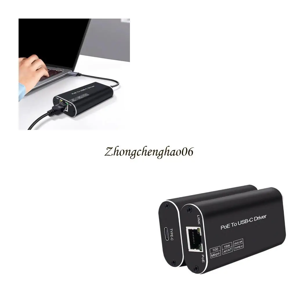 

POE to Ethernet Adapter PoE to USB C Converters For USB C Devices For Travel Use 601F