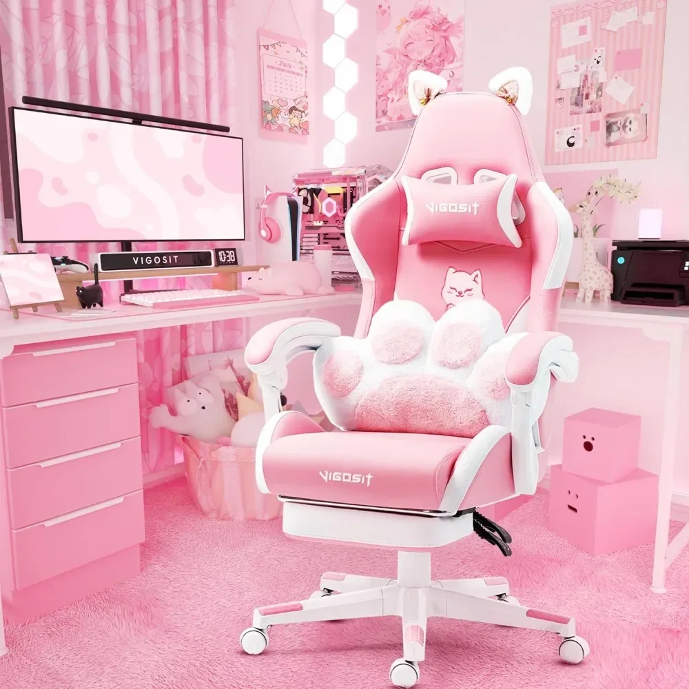 Pink Gaming Chair W…
