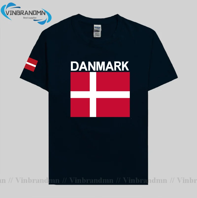 Denmark Danish Men T shirts Jerseys Nation Tshirt 100% Cotton T-shirts Sporting Meeting Clothing Top Tees Country Danmark DK DNK