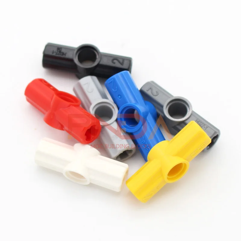 

50pcs Technology Axle and Pin Connector Angled #2 180 Degrees 32034 Building Blocks Accessories Combination Mechanical Science