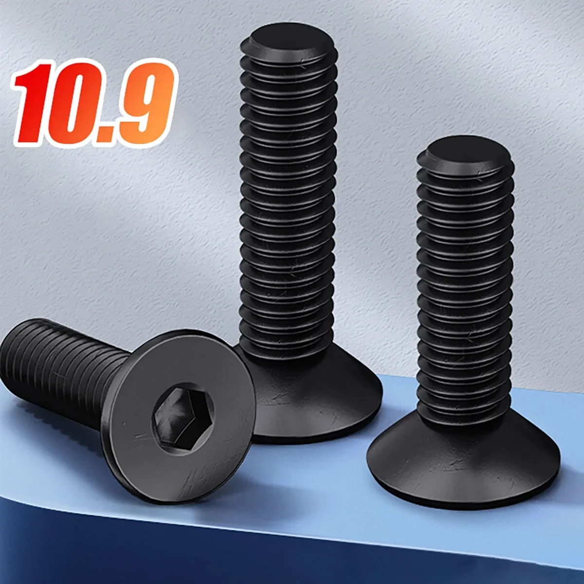 

10-50Pcs DIN7991 Grade 10.9 Black Hex Socket Countersunk Head Screws Flat Head Allen Bolts M1.6 M2 M2.5 M3 M4 M5 M6