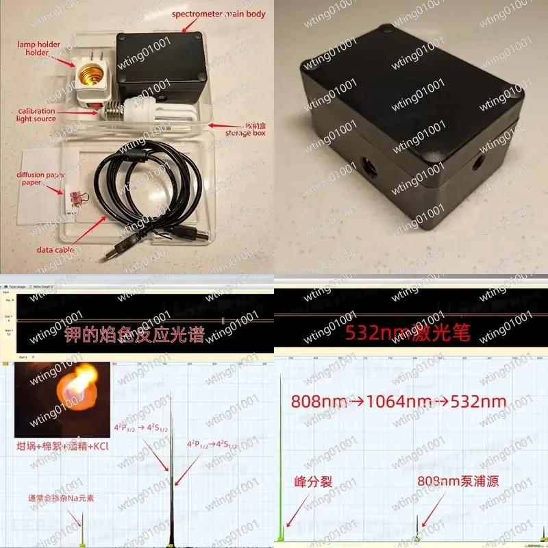 for DIY Spectrometer Portable Optical Device for Blue Light Detection and Absorption Spectrum Analysis Tool Kit