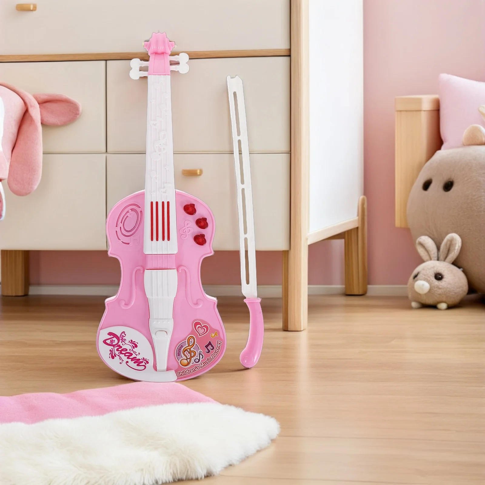 Mini instrumentos musicais de violino eletrônico infantil, modelos de instrumentos infantis para bebês, brinquedos pré-escolares de plástico abs