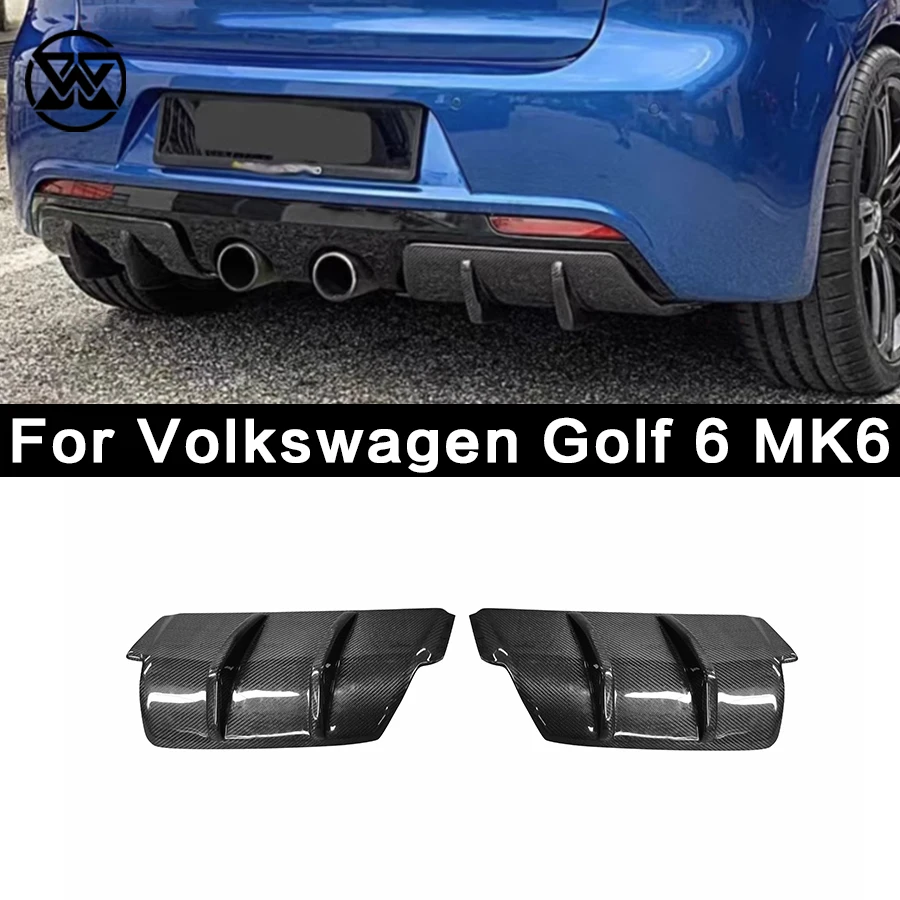 

Carbon Fiber Rear Bumper Lip For Volkswagen VW Golf 6 MK6 R20 2010-2013 Car Rear Lip Diffuser Spoiler Splitter Plate Guard