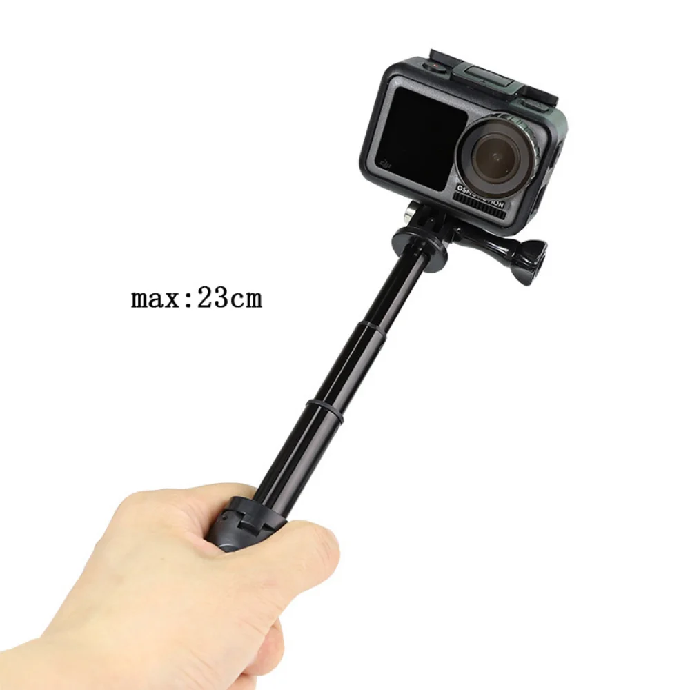 Wrumava Foldable Tripod Mini Portable Tripod Monopod for GoPro 12/11/10/9/8/5/4+3 Black Session Osmo Action Camera Accessories