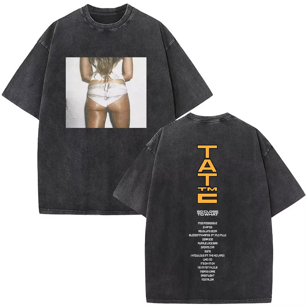 

Футболка Tate McRae So Close To What 2025 Album Tour, винтажная, с эффектом потертости, унисекс, хлопок, короткий рукав, летняя, подарок для фанатов