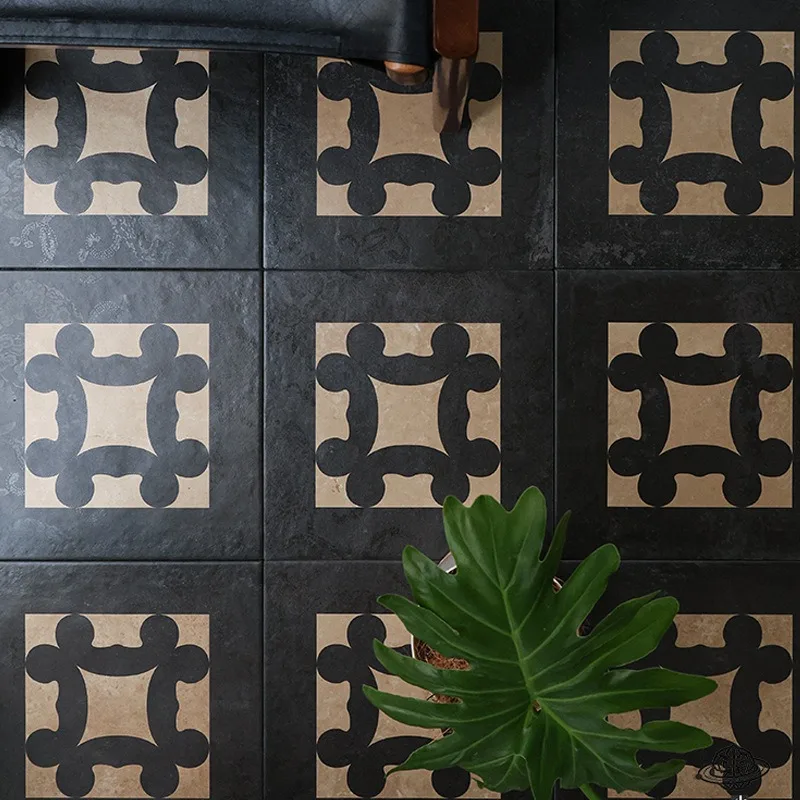 Old retro self-adhesive waterproof floor stickers, kitchen floor renovation stickers, homestay aisle stickers non-slip floor