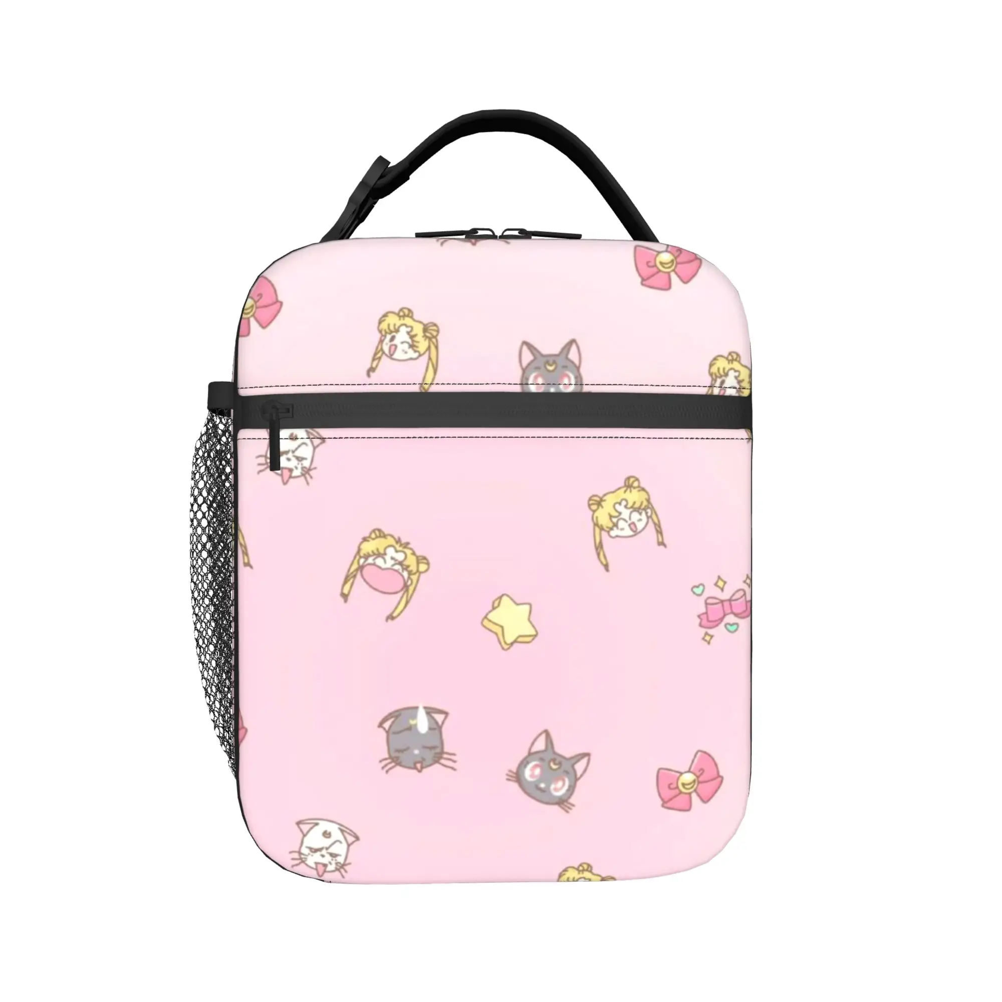 Usagis Tsukinos Cartoon Moon Cat Thermal Insulated Lunch Bag for Work  Reusable Bento Box Men Women Cooler Thermal Lunch Boxes