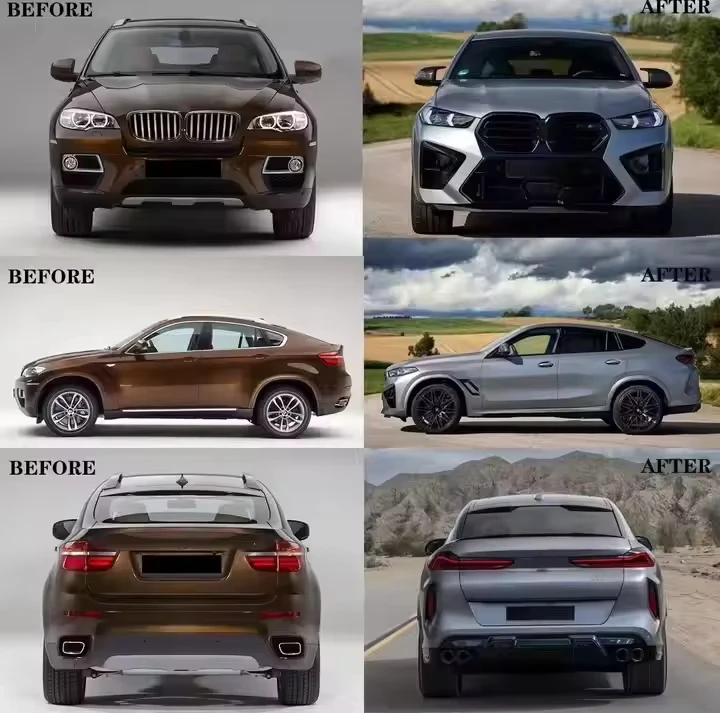 Car Facelift Kits for BMW X6 E71 Upgrade to 2024+ G06-X6M Body Kit Car Parts Car Bumpers