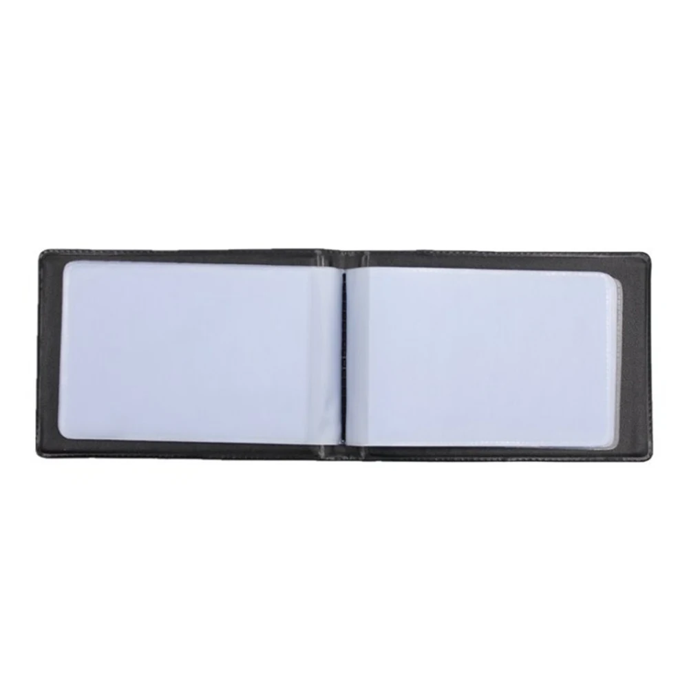 40 Slots PU Leather Business Card Holder For Men Portable Name Card Collector Book Bank Card Organizer Wallet Office Supplies