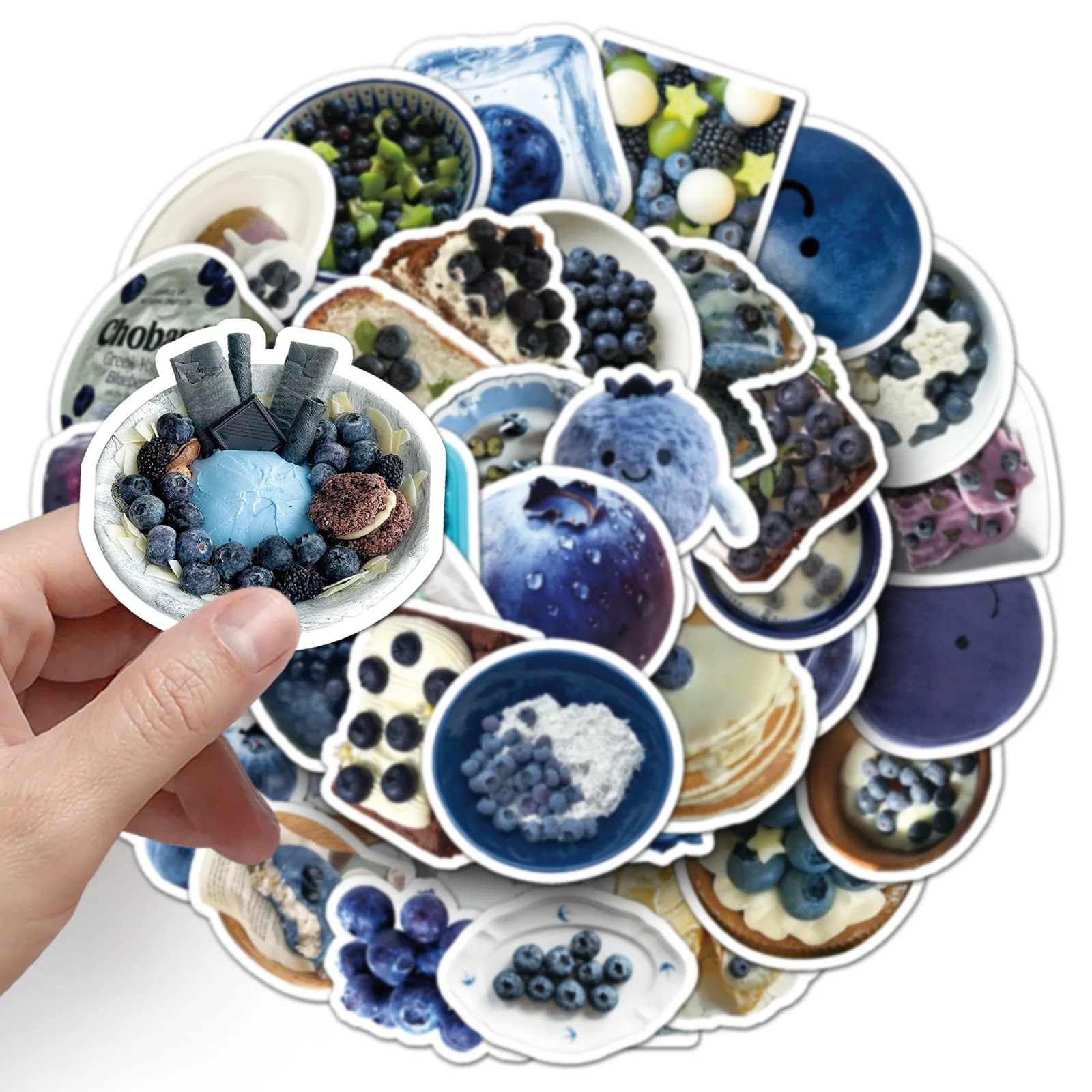 

50PCS Blueberry Ins Graffiti Stickers Small Fresh Fruit Creative DIY Waterproof Decorative Mobile Phone Case Notebook Toys Gifts