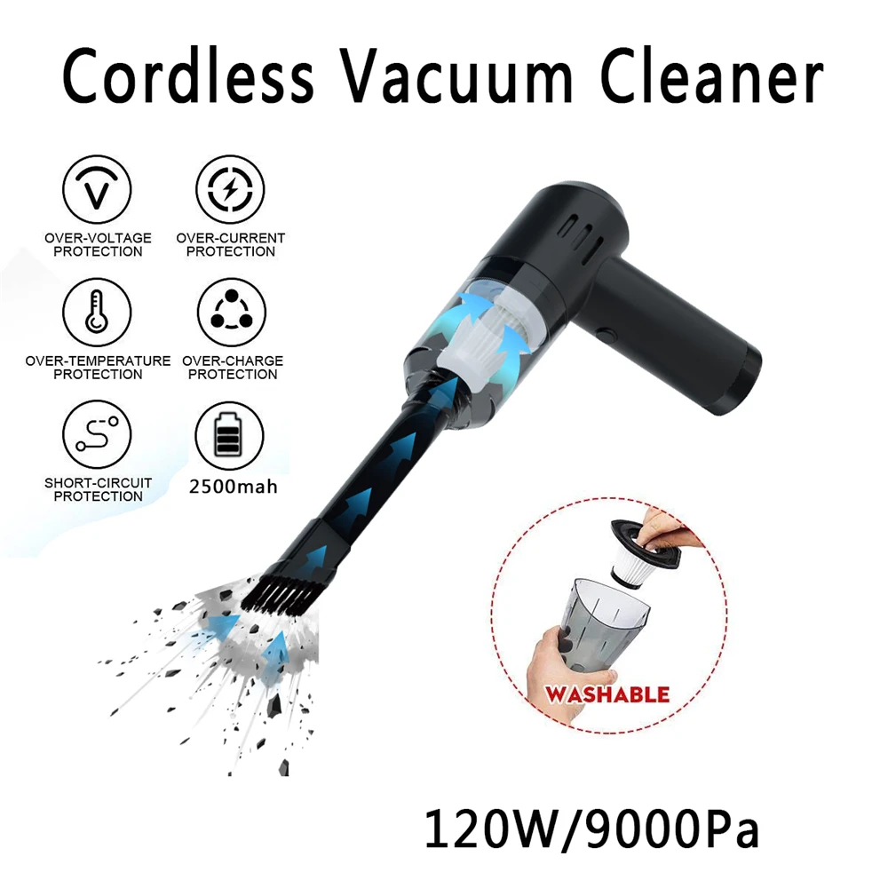 Wireless Air Duster Dust Blower Handheld Dust Collector Rechargable Portable High Power Air Duster for Laptop Car Clean Keyboard