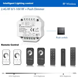 AC85V-220V 0-10V 1-10V Bezprzewodowy ściemniacz LED + Pilot zdalnego sterowania 2.4G RF Touch Dimming do przyciemniania LED Power Drive