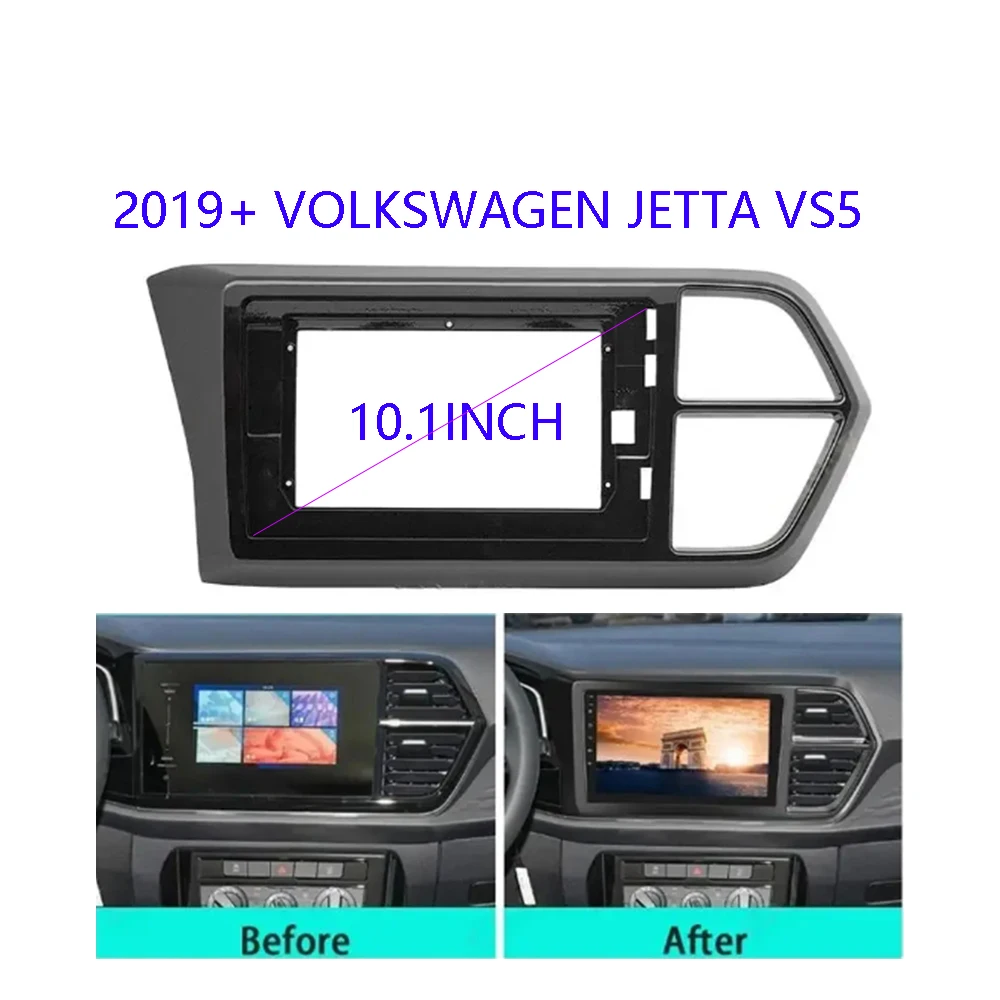 

10 Inch Car Fascia Frame Adapter For Volkswagen Jetta VS5 2019+ Android Dashboard Kit Face Plate Frame Fascias
