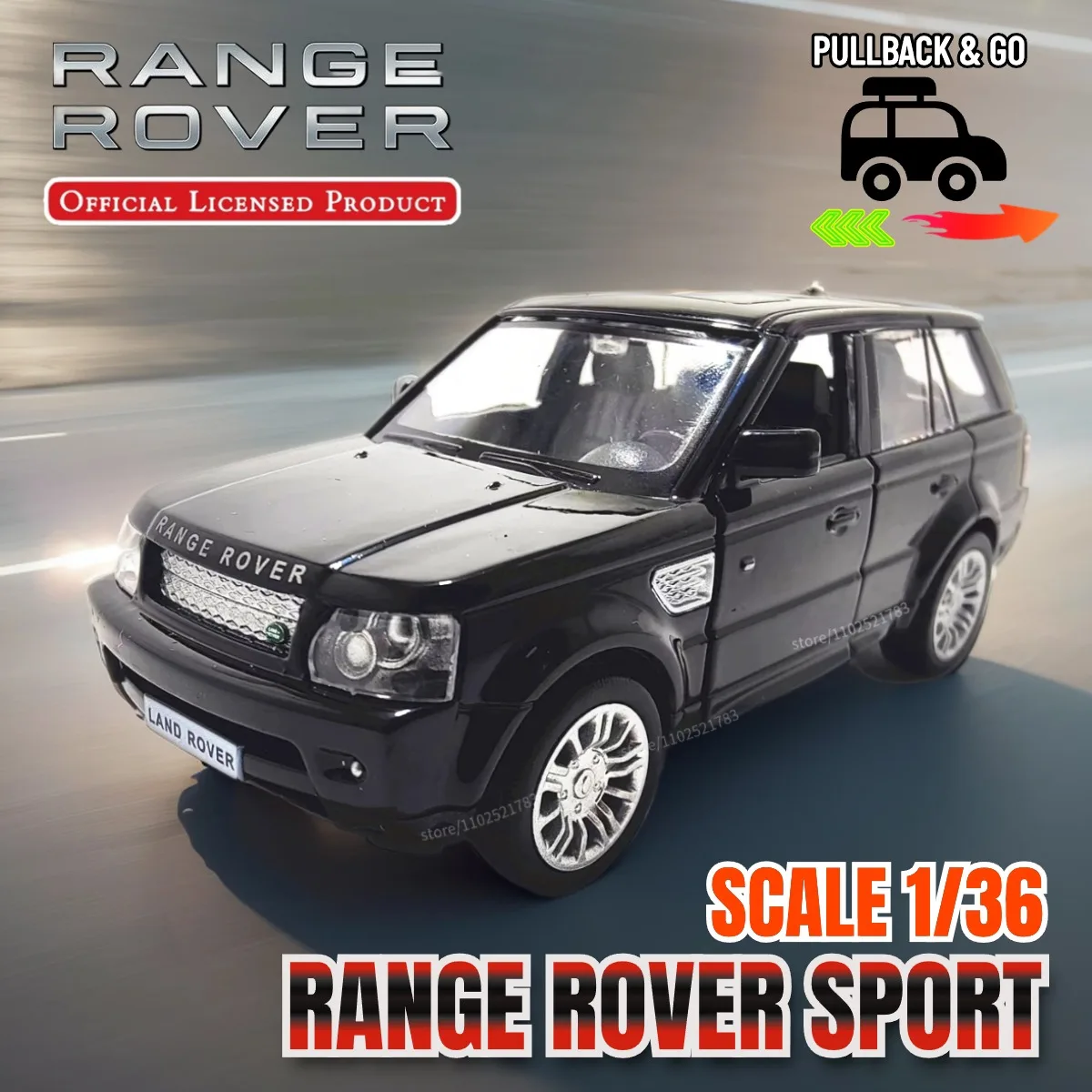 

Land Rover Range Rover Sport масштаб 1:36, Игрушечная модель автомобиля, Официальная Лицензированная литая машина, Реплика, подарок на Рождество, игрушка для мальчика