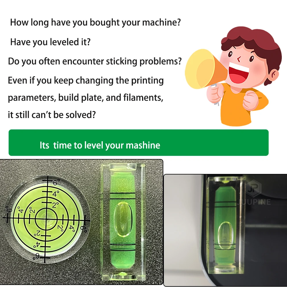 ملحقات الطابعات ثلاثية الأبعاد مستشعر تسوية السرير الحراري مستوى الفقاعات طقم الطباعة ثلاثية الأبعاد أداة كشف الطباعة لـ Bambulab Creality K2 Plus #2