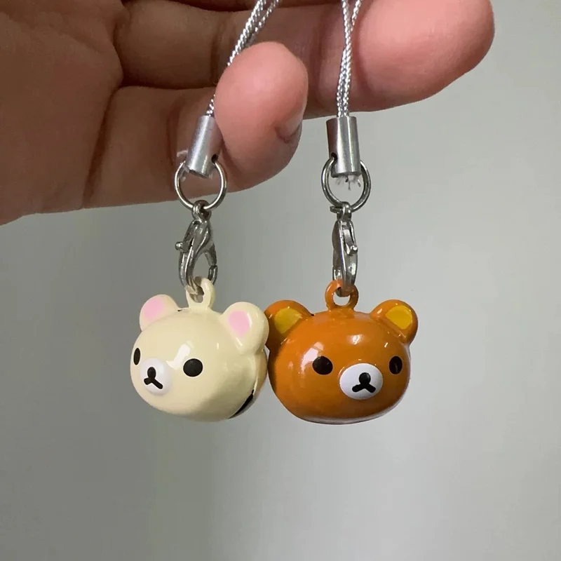 Rilakkuma Kawaii Little Brown Bear Mobile Phone Chain Bell Hanging Ornaments Ccd Camera Backpack Pendant Decoration Girls Gift