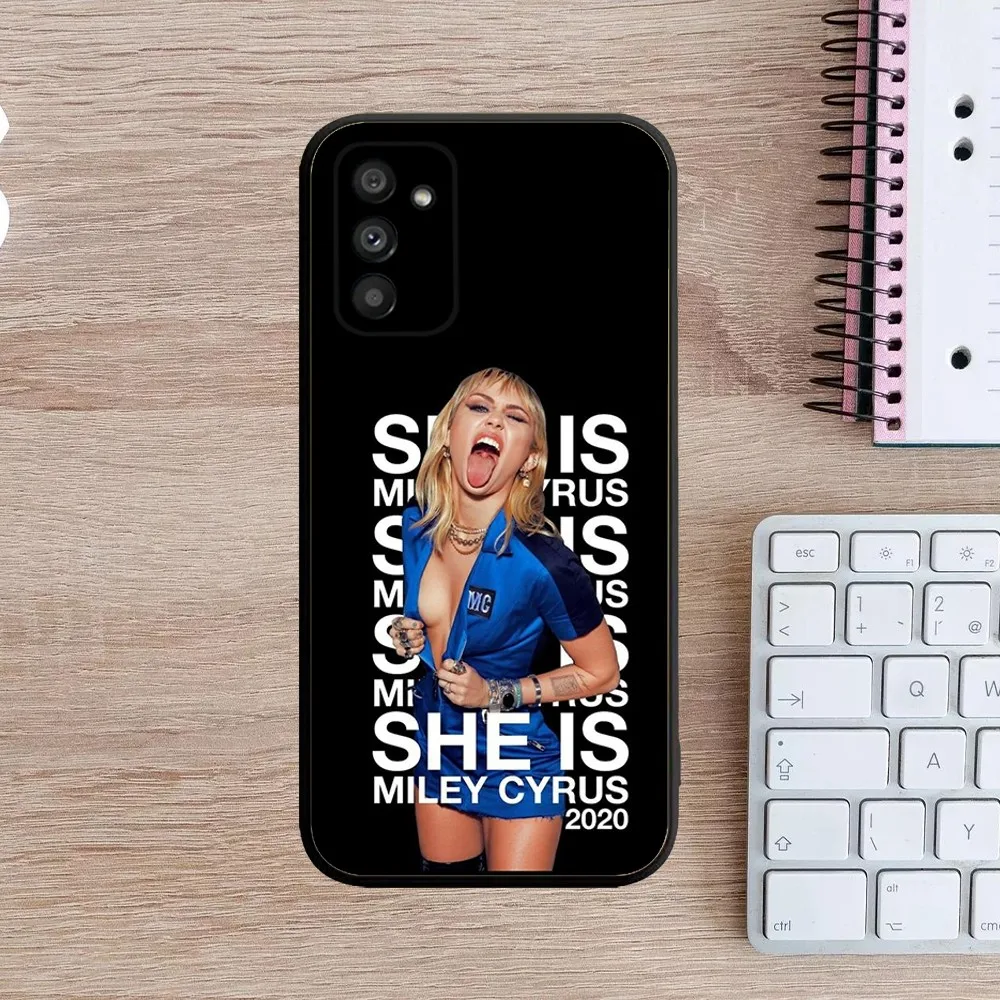 Singer M-Miley C-Cyrus Phone Case For Samsung Galaxy A13,A21s,A22,A31,A32,A52,A53,A71,A80,A91 Soft Black Cover