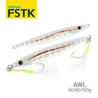 2024 FSTK NEW JIG Lure Deep Sea Metal Jig 60G 80G 100G Fishing Jig bait Spoon Baits Pencil Fast Sinking Fishing Tackle