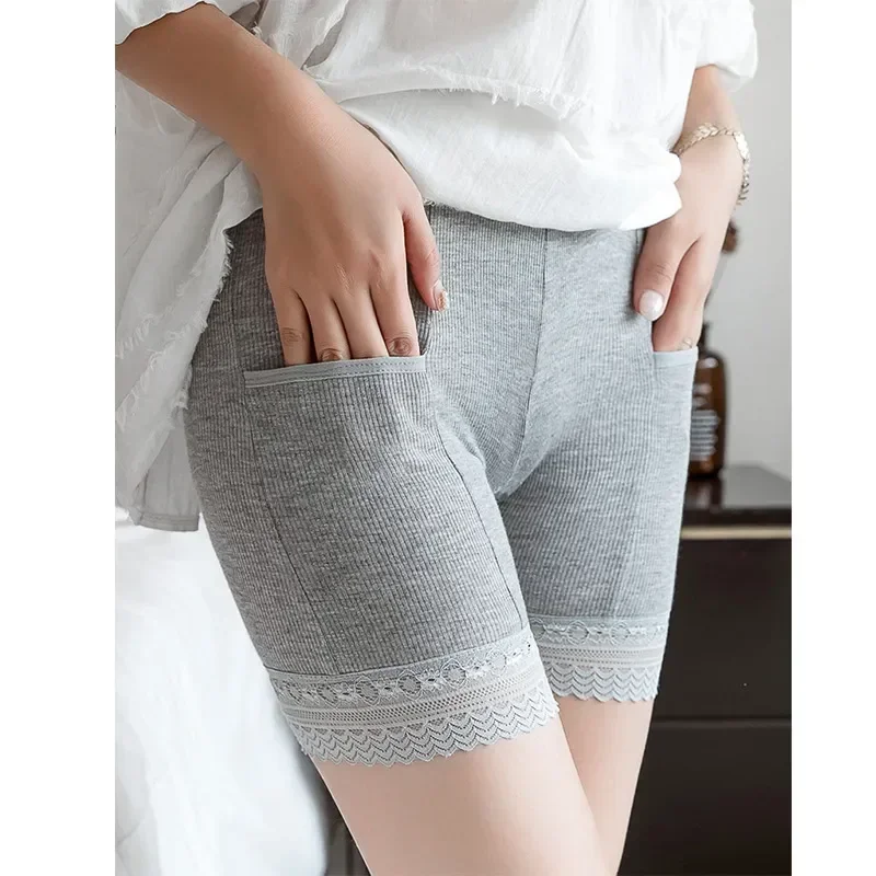 Safety Summer Ladies Women's Pocket Plus Women Pants Seamless With For Lace Underwear Shorts Big Size