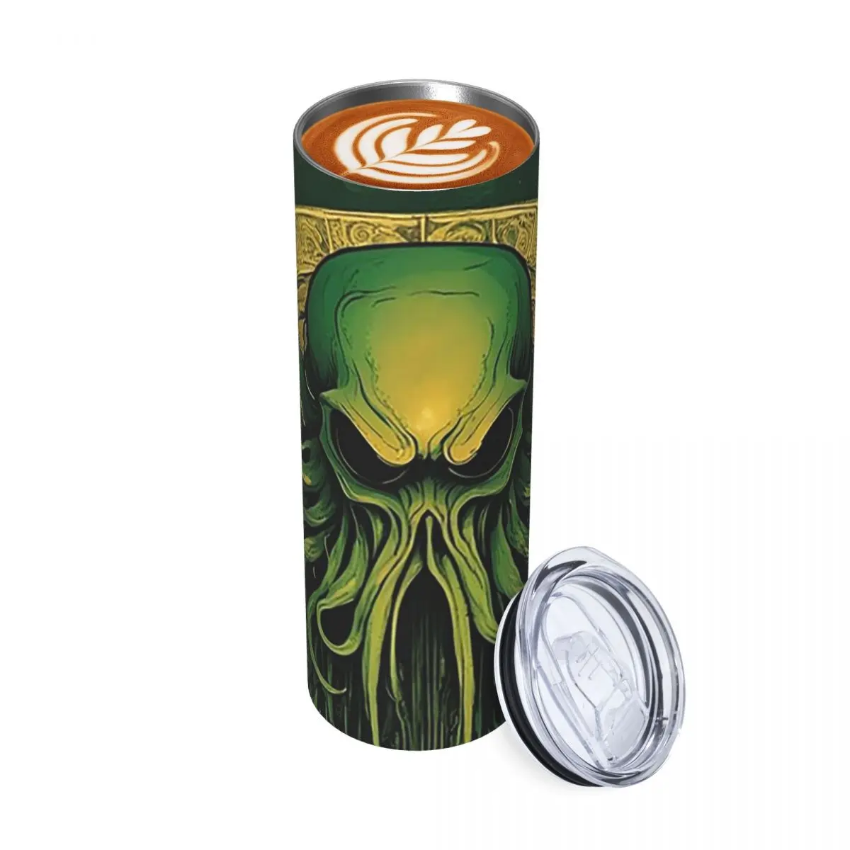 

Стакан Lovecraft Great Cthulhu из нержавеющей стали, кружки с вакуумной изоляцией, термохолодные чашки, соломинка с крышкой, 20 унций