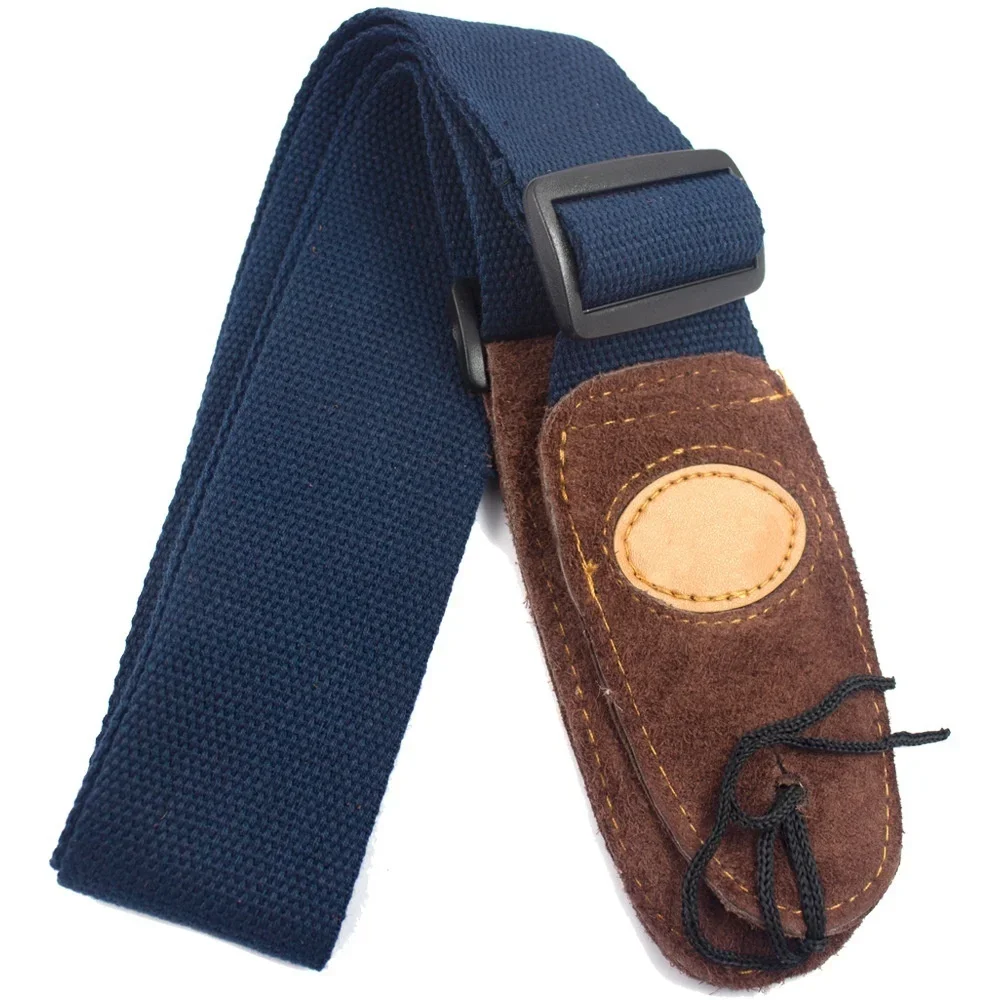 Cowhide Head Cotton Guitar Strap Electric Guitar Folk Guitar Acoustic Universal  strap